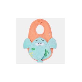 Bavoir Éléphant Jouet Woody - Pêche orange