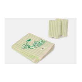Set 2 serviettes Woody Striped - Green