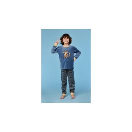 Pyjamas pour garçons Pantalon Woody Kat Gestr - Bleu-gris