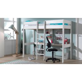 Lit mezzanine Vipack Pino sans siège Lit