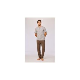 Pyjamas Hommes Woody Str Polo Long Pants - Brown Blue