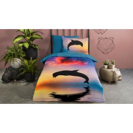 Enveloppe de couette Kids Good Morning Dolphin - Multi