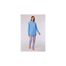 Pyjama femme Woody Pantalon à rayures roses - Bleu