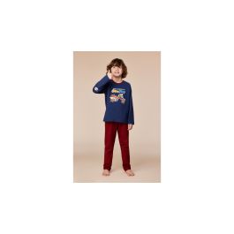 Pyjama garçon Pantalon rouge Woody Pony - Bleu foncé
