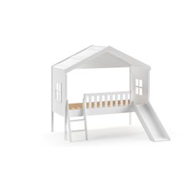 Vipack Lit Maison Avec Toboggan