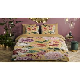 Enveloppe de couette Descanso Fiori - Ochre