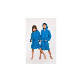Peignoir unisexe Woody Crab Cap Boutons - Bleu