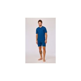 Pyjamas Hommes Woody uni TS Str Shoulder - Bleu foncé