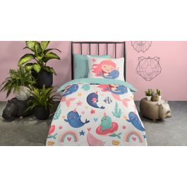 Enveloppe de couette Kids Good Morning Silvie - Aqua