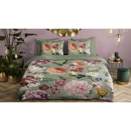 Enveloppe de couette Descanso Fiori - Vert