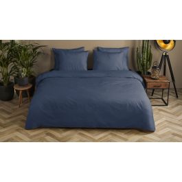 Enveloppe de couette Hip Cotton Satin Uni - Dark Blue