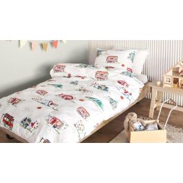 Housse de couette Beddinghouse Kids Happy Camping - Blanc