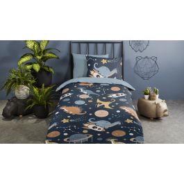 Enveloppe de couette Kids Pure Spacedino - Bleu