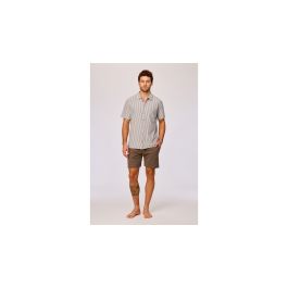 Pyjama homme Woody Str Shirt Uni Short - Brown Blue