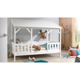 Vipack Lit Maison avec toit coloré