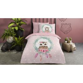 Enveloppe de couette Kids Good Morning Owli - Rose