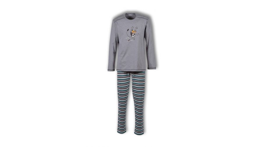 Woody Heren Pyjama Frost Grijs Melange