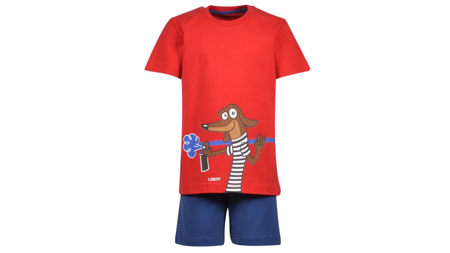 Woody Jongens Pyjama felrood