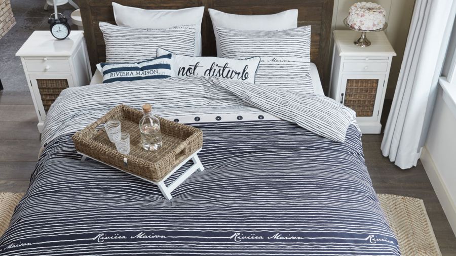 Housse de couette Rivièra Maison Sylt Stripe - Bleu