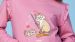 Pyjama fille Woody Cat Hearts - Rose