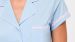 Chemise de nuit pour femme Woody Buttons Reversal Collar - Light blue