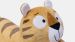 Grand tigre en peluche Woody - Orange
