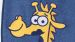 Bavoir Woody Big Giraffe - Bleu foncé