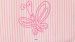 Serviette de bain Woody Striped Butterfly - Rose