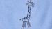Serviette de bain Woody Uni Girafe - Bleu