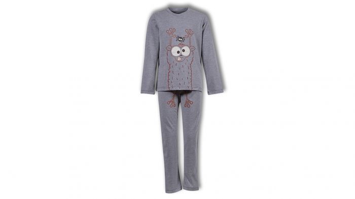 Woody Unisex Pyjama Grijs Melange