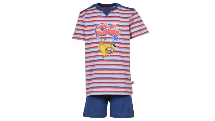 Woody Jongens Pyjama Rood-Blauw Gestreept
