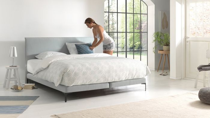 Sleepy Elegance Vlak boxspring opgemaakt met model 2