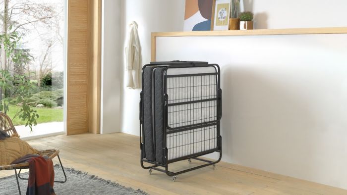 Vouwbed Vito Deluxe Zwart Gesloten