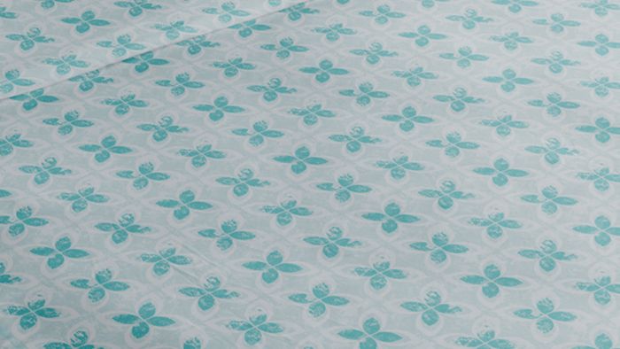 Lily Flanel Blue Nomade Dekbedovertrek detail