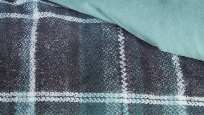 Tartan Tweed Blue Detail