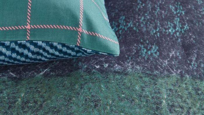 Oilily Winter Mood Dekbedovertrek - Blauwgroen - Detail