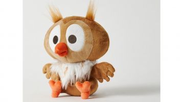 Met deze grote uil-knuffel (+/- 50cm) van ultrazacht velours is  knuffelplezier gegarandeerd voor klein en groot!. Een goedgevuld grote Woody Owl met grappige details.