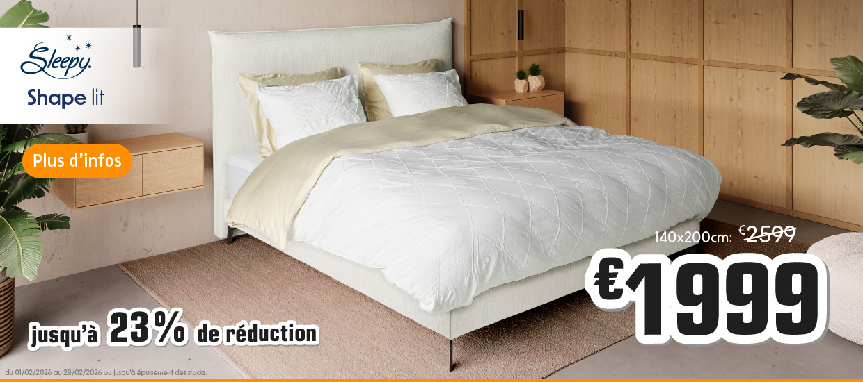 Sommier tapissier Sleepy Forme plate - Forme linéaire