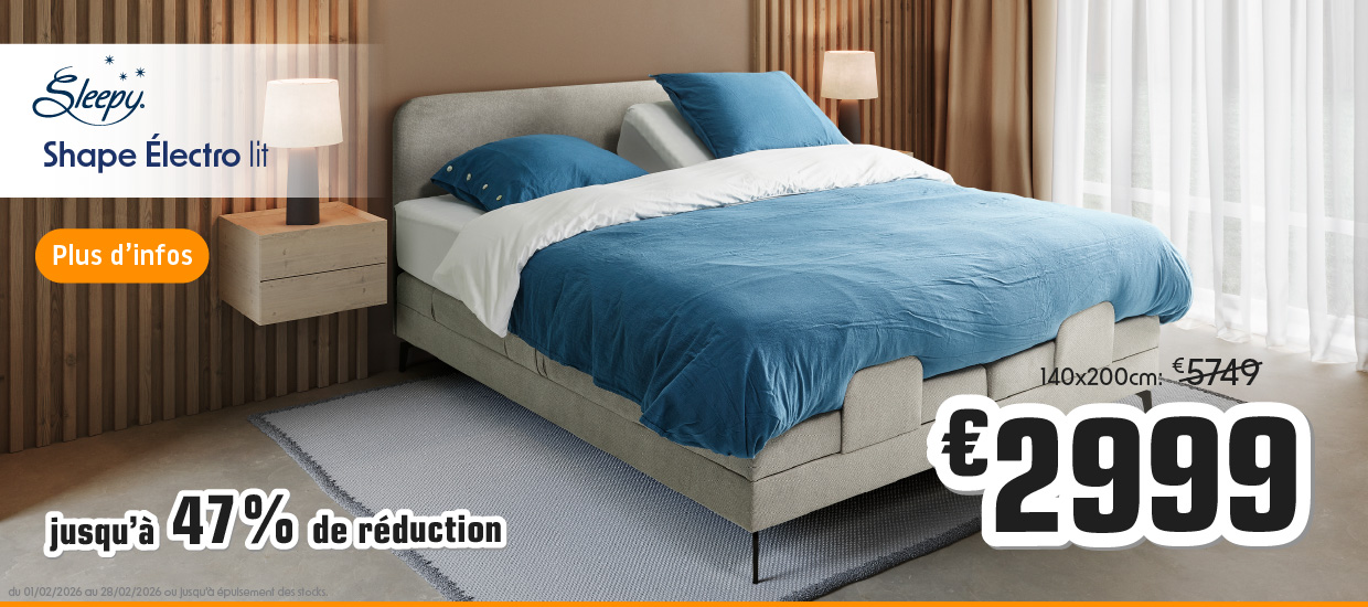 Sommier tapissier Sleepy Shape Electro - Matelas Sleepy Priority HR