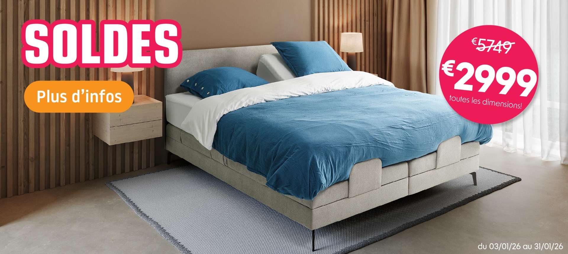 Sommier tapissier Sleepy Shape Pillow Electro - Matelas Sleepy Priority HR