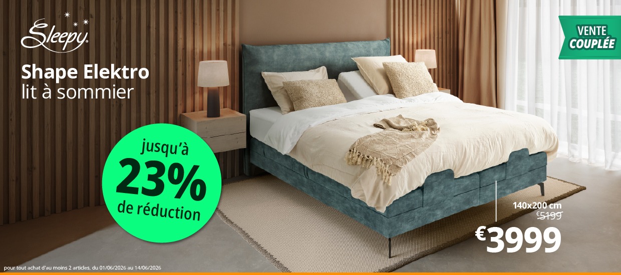 Sommier tapissier Sleepy Shape Pillow Electro - Matelas Sleepy Priority HR