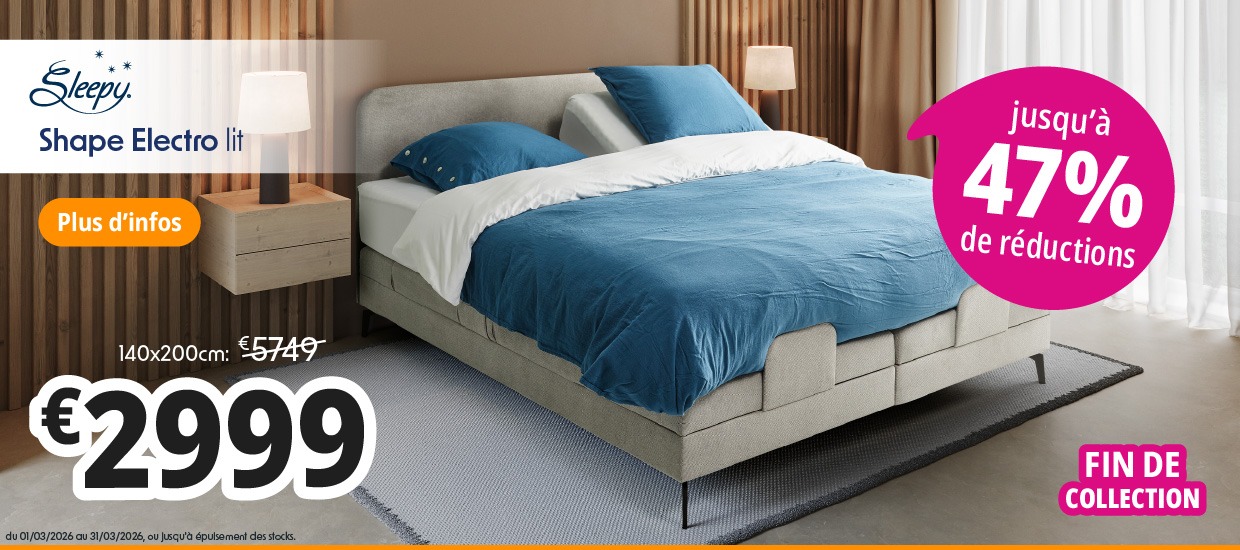 Boxspringset Sleepy Shape Electro - Platinum 500