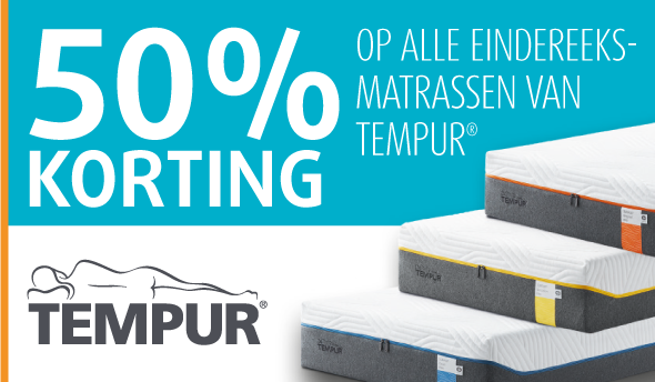 50% korting op Tempur